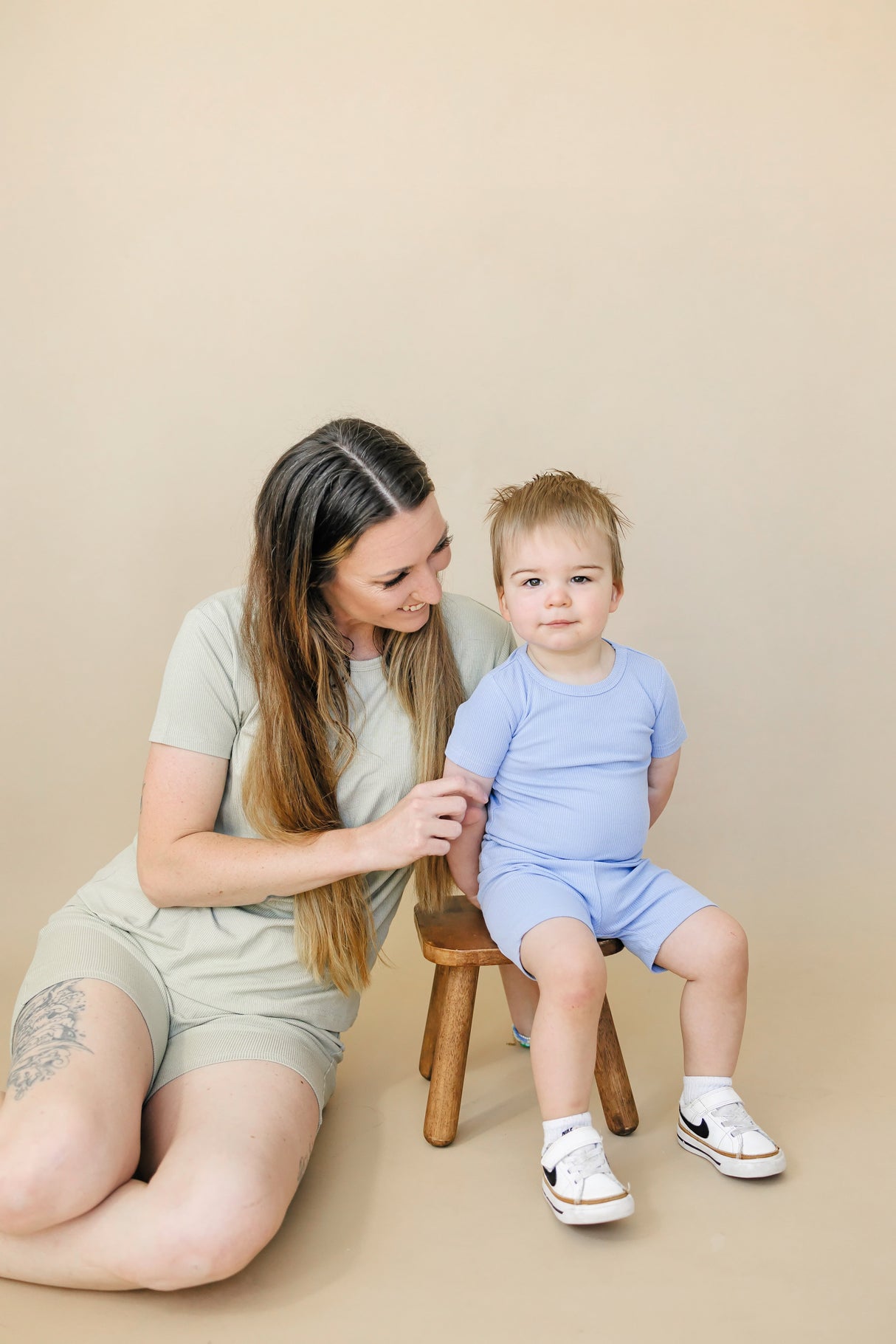 Solid Ribbed Bamboo 2pc Pajamas - more colors