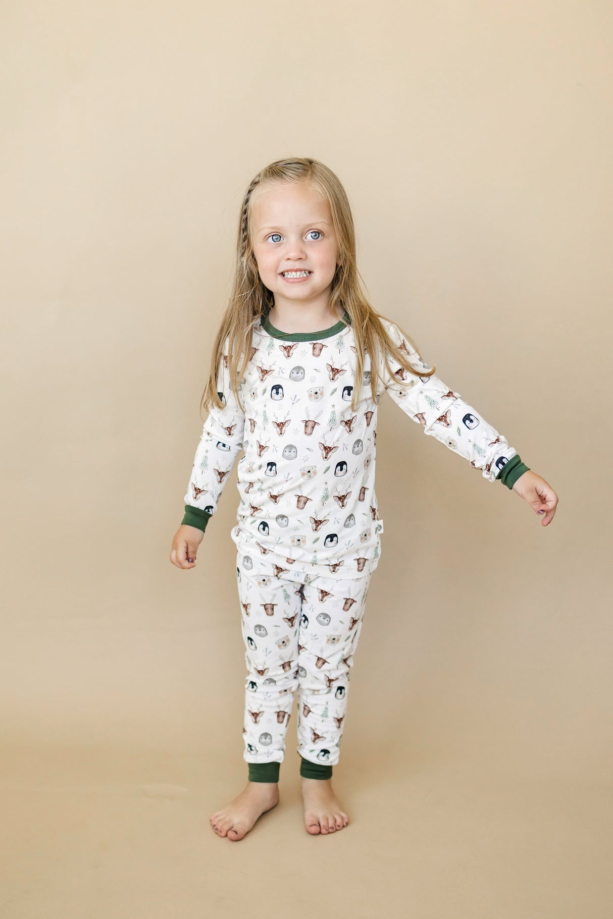 Pijama de Bambú de 2 piezas "Amigos del Polo Norte"
