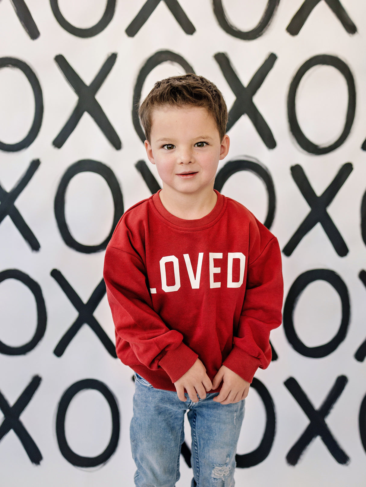 Sudadera con cuello redondo Loved - Rojo o Rosa