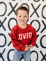 Sudadera con cuello redondo Loved - Rojo o Rosa