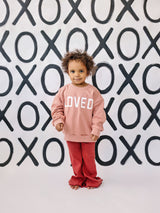 Sudadera con cuello redondo Loved - Rojo o Rosa