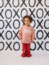 Sudadera con cuello redondo Loved - Rojo o Rosa
