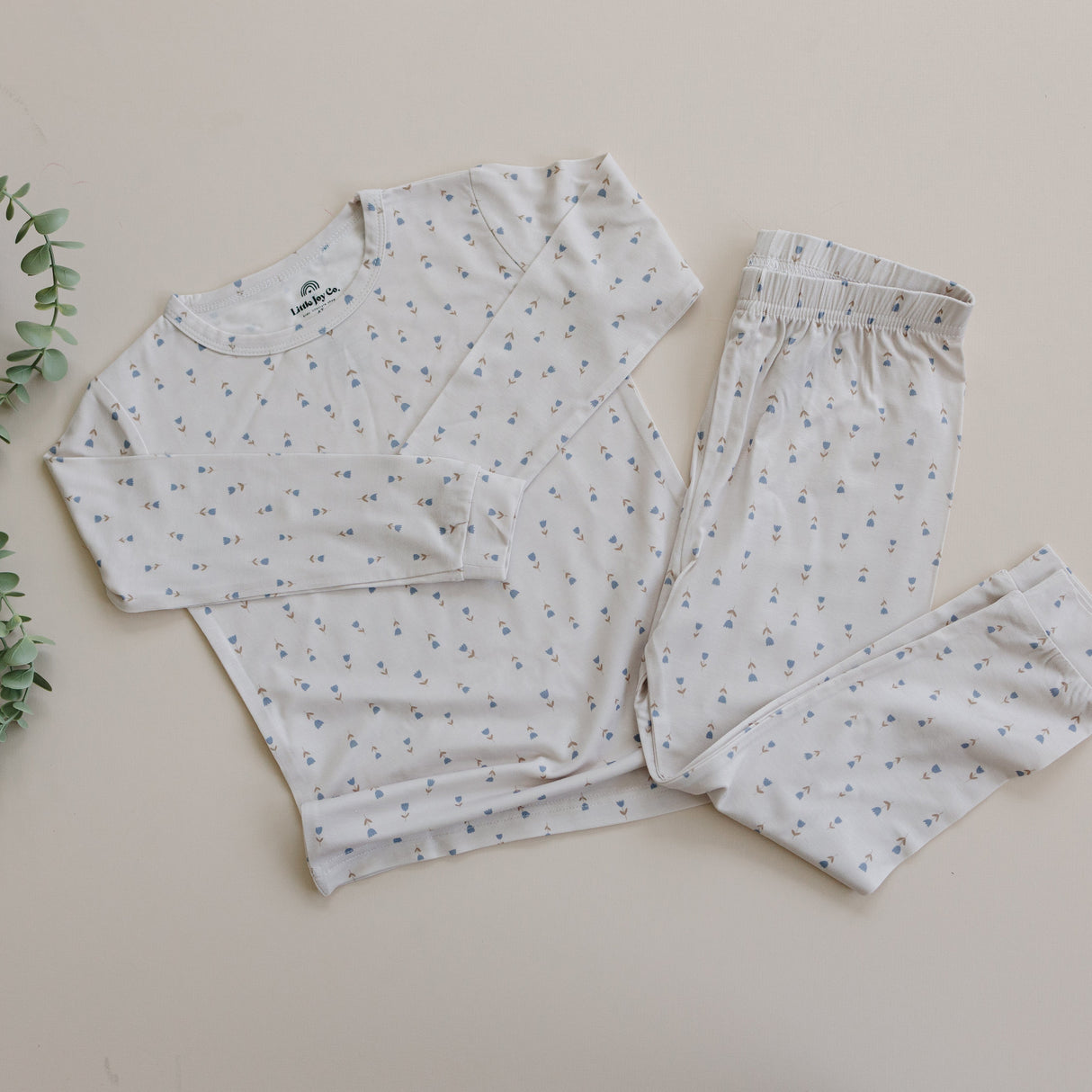Pijama de bambú de 2 piezas Tiny Tulips