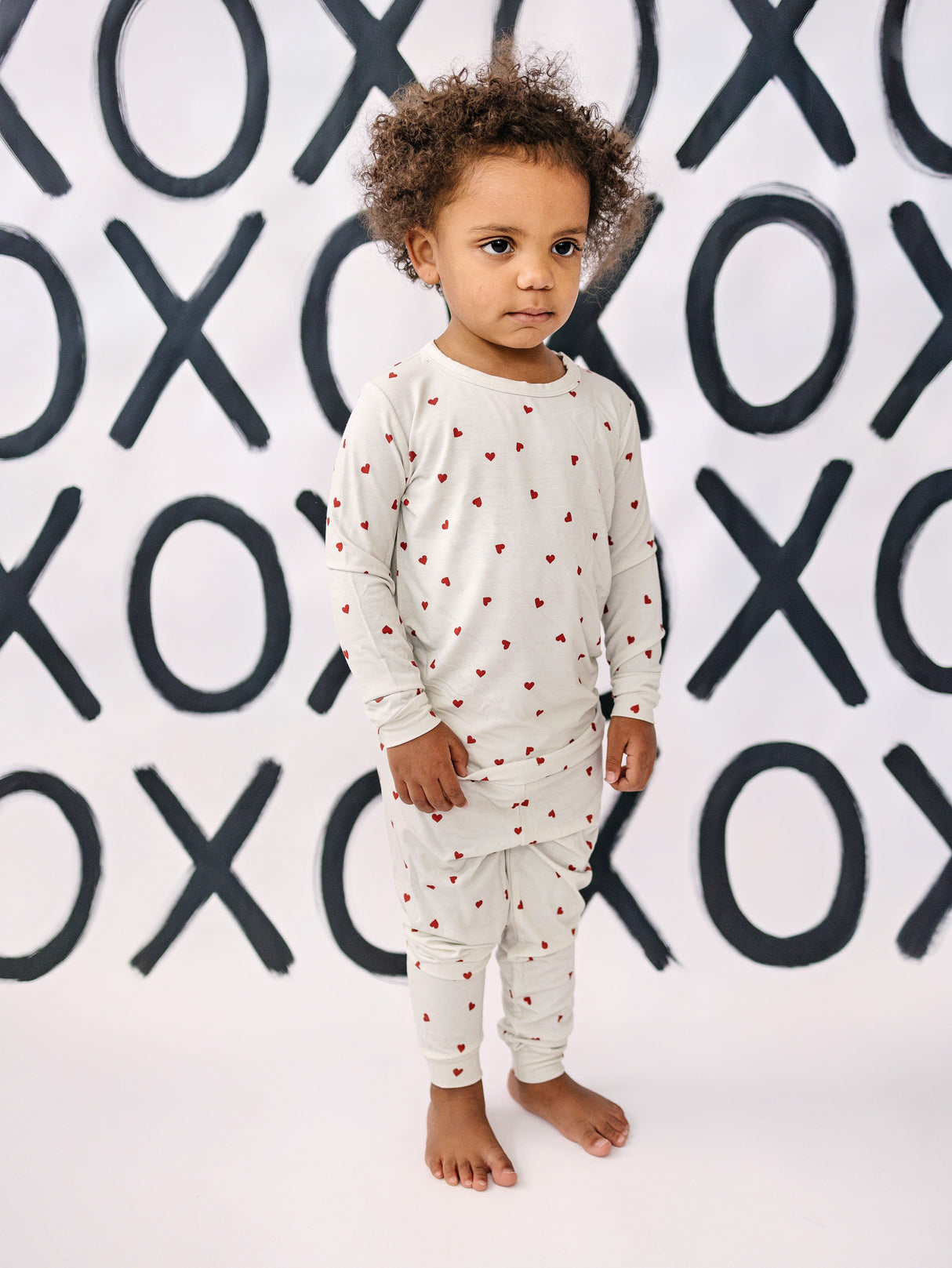 Pijama de bambú de 2 piezas Tiny Hearts