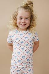 Red White & Bows 2pc Bamboo Pajamas