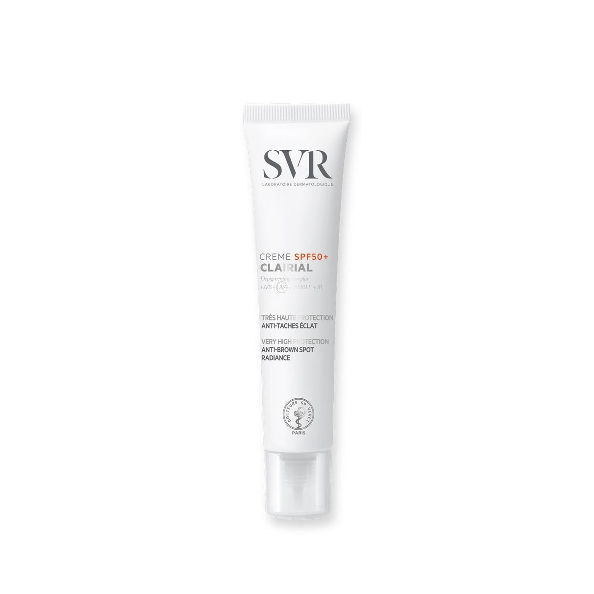 SVR Clarial Creme SPF50+ Sunscreen Cream for Sensitive Skin, Evens Skin Tone - 1.35 fl oz