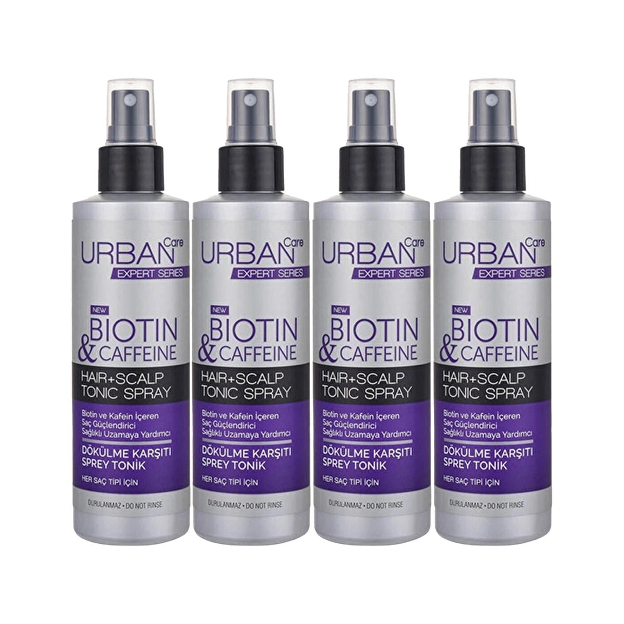 URBAN Care Expert Biotin & Caffeine Hair Tonic - Anti-Hair Loss, Nourishing, 200ml, 4 Units