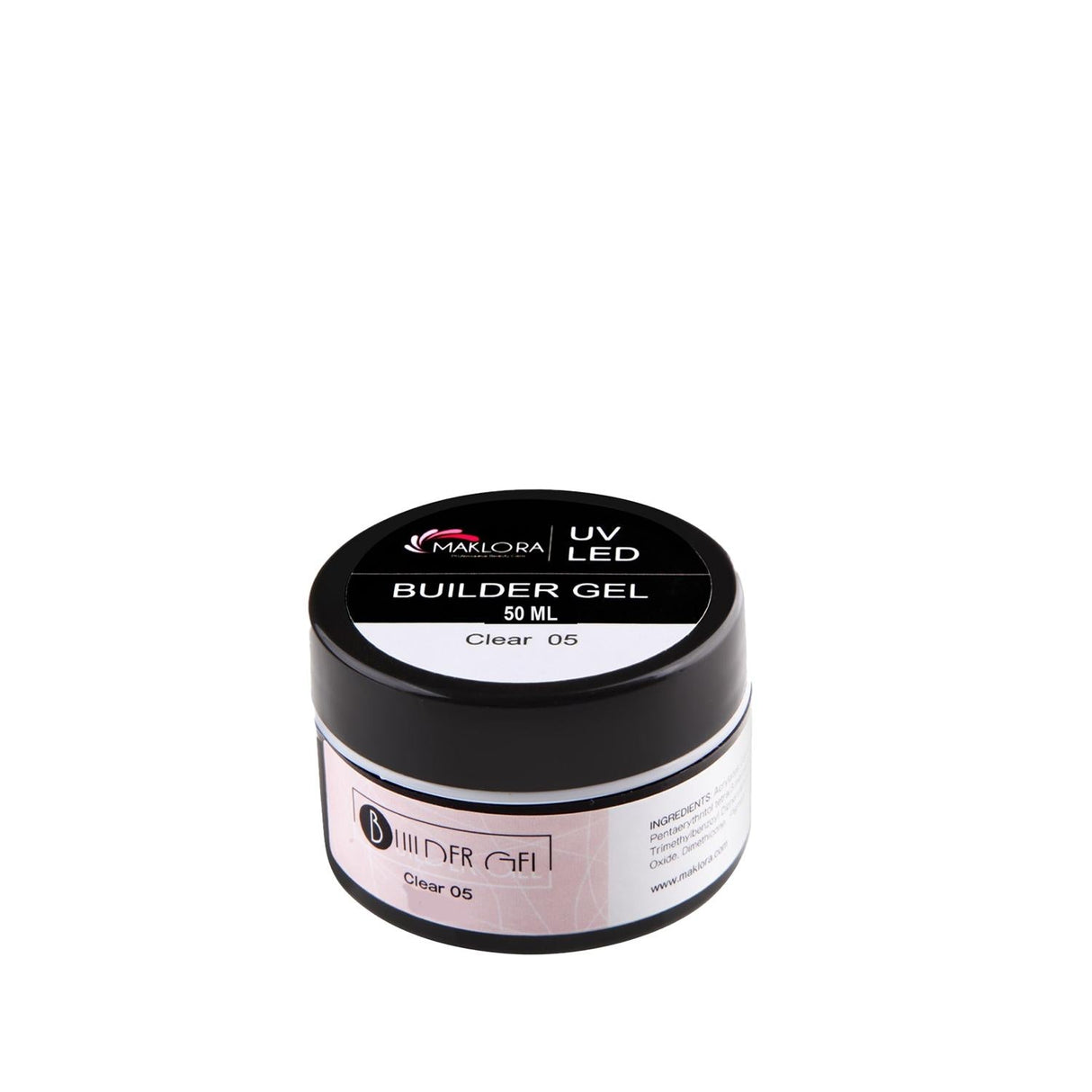 Maklora Clear Nail Builder Gel - 50ml Nail Extension Gel for Nail Enhancement and Art