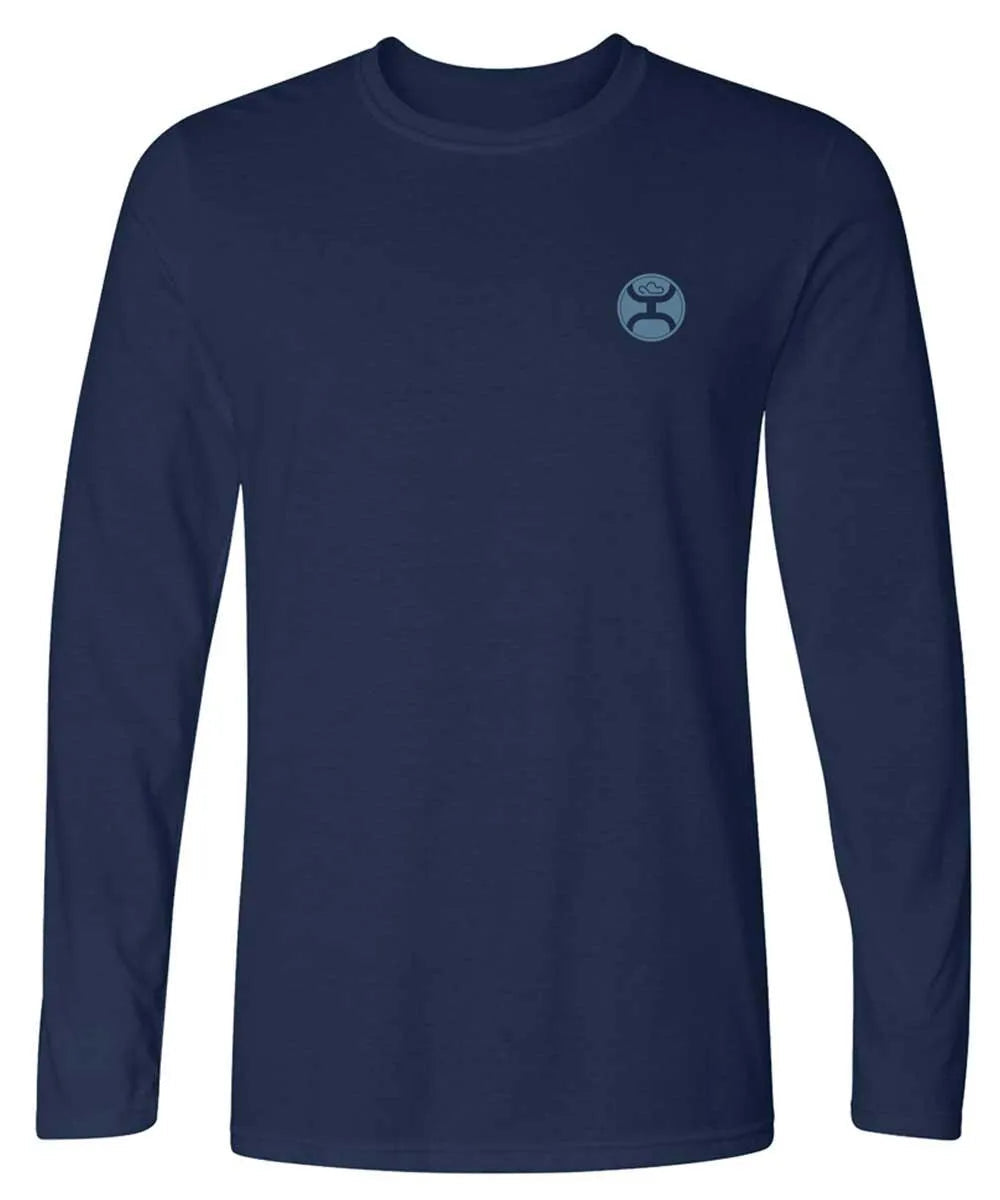 Camiseta de hombre (liquidación) - Hooey Flag Fill (azul marino jaspeado)