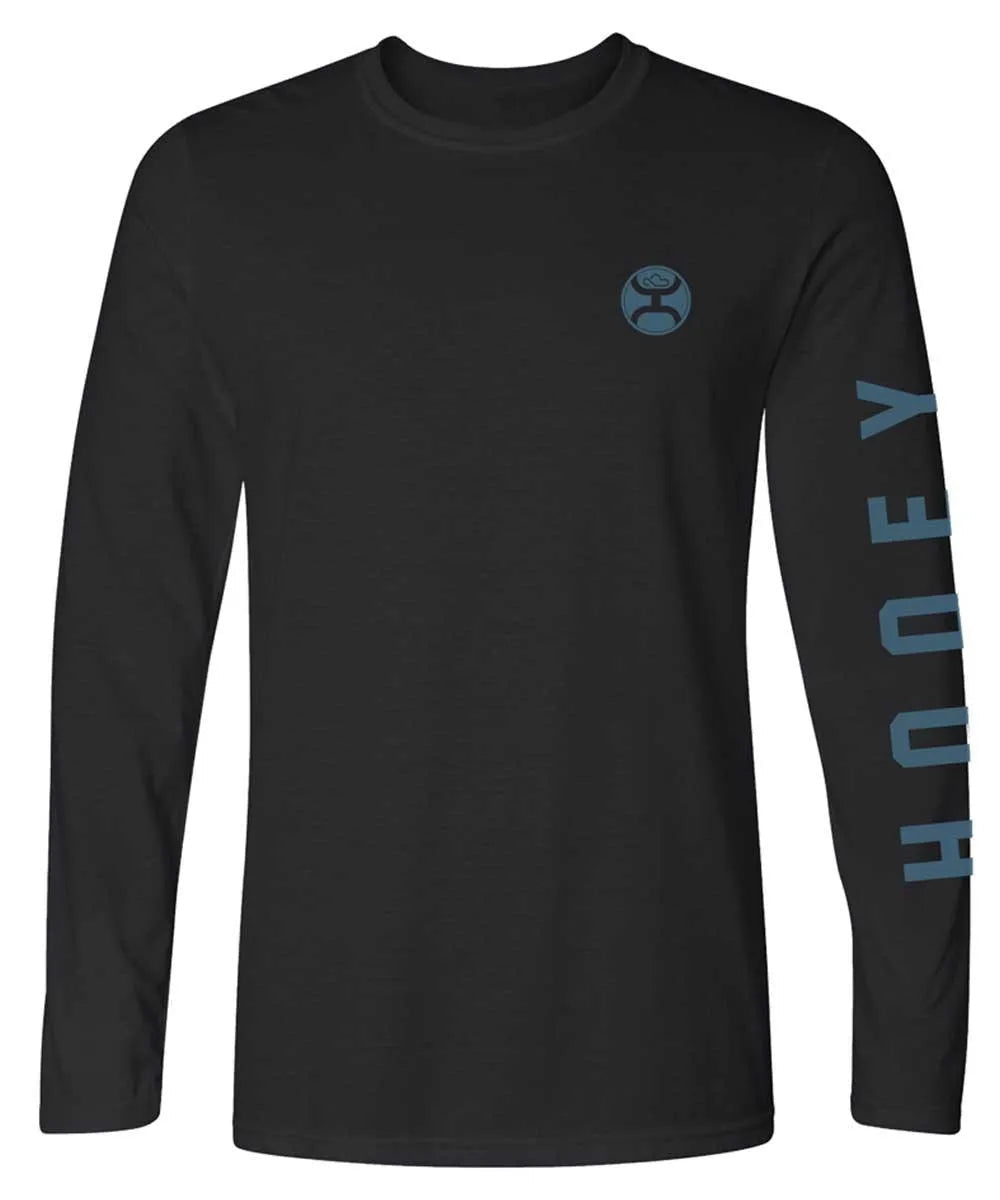 Camiseta de manga larga para hombre HOOey Inverted HOOey (Negro)