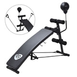 Banco de abdominales curvo ajustable para fitness