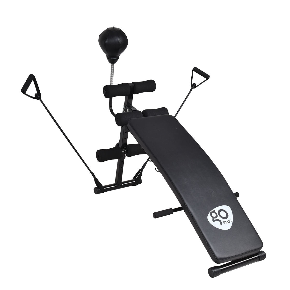 Banco de abdominales curvo ajustable para fitness