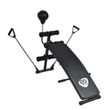 Banco de abdominales curvo ajustable para fitness