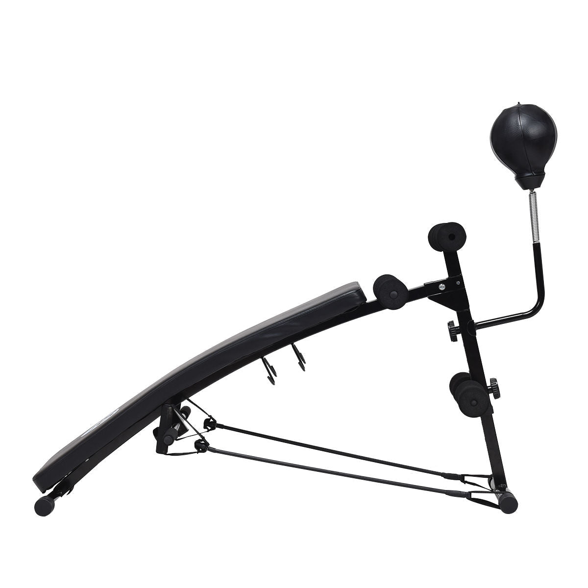 Banco de abdominales curvo ajustable para fitness