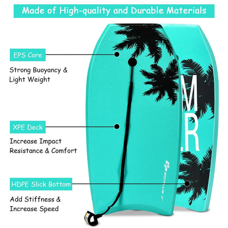 Bodyboard de surf súper ligero de 33/37/41 pulgadas