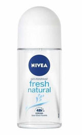 Nivea Fresh Natural Roll-On Deodorant for Women - Long-Lasting Odor Protection, Moisturizing, and Fresh Fragrance (1.69 fl oz)