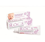 Rocs Baby Natural Toothpaste for Infants 0-3 Years - Fluoride-Free, Hypoallergenic, and Safe to Swallow