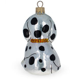 Dalmatian Puppy with Green Eyes Glass Christmas Ornament