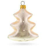 Winter Pine Tree with Songbird Glass Christmas Ornament