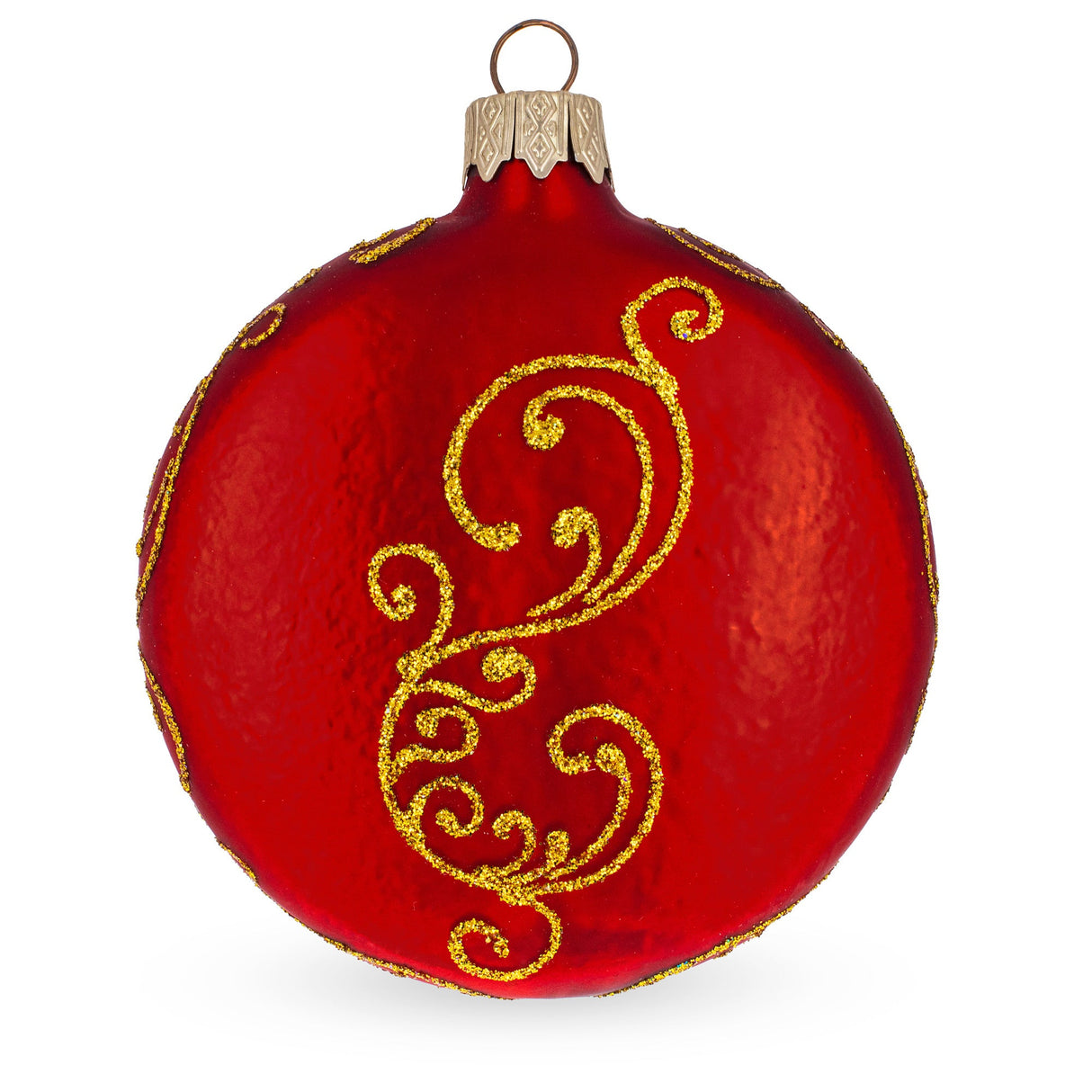 Vintage Style Girl and the Deer Decoupage Glass Christmas Ornament