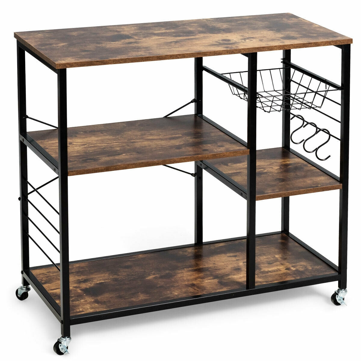 Estantería de almacenamiento para panadería de cocina industrial con ruedas