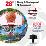 Sistema de aro de baloncesto ajustable con soporte y ruedas