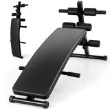 Banco de abdominales reclinable ajustable para gimnasio en casa