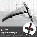 Banco de abdominales reclinable ajustable para gimnasio en casa