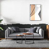 Set of 2 Modern Round Stacking Nesting Coffee Tables for Living Room