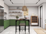 3 Pieces Bar Table Set with 2 Stools-Black