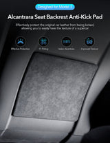 Alcantara Seat Back Protector for Model 3 Highland/Y Juniper | 2-Pack | Premium Comfort