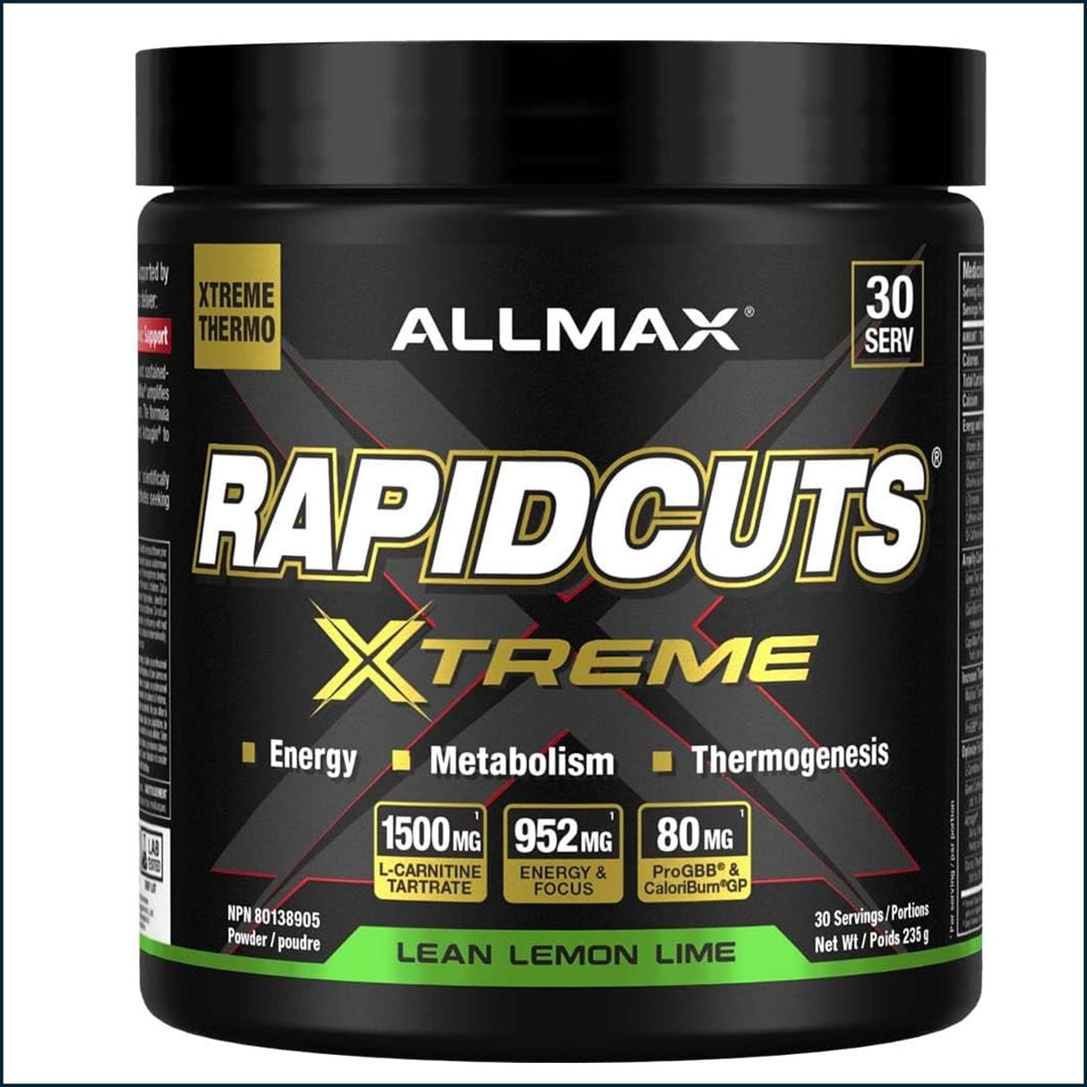 AllMax RapidCuts Extreme en Polvo, 30 Porciones