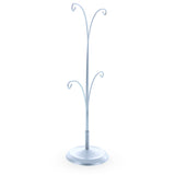 4-Arm Tree Branch Silver Metal Ornament Display Stand 12 Inches (Poland)