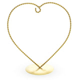 Heart-Shaped Twisted Gold Metal Ornament Display Stand 6.2 Inches (Poland)