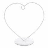 Heart-Shaped Twisted White Painted Metal Ornament Display Stand 6.2 Inches (Poland)
