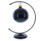 Crescent Moon Black Painted Metal Ornament Display Stand 8.8 Inches (Poland)