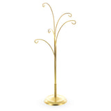 5-Arm Scroll Tree Branches Gold Metal Ornament Display Stand 14.5 Inches (Poland)