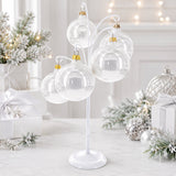 5-Arm Scroll Tree Branches White Painted Metal Ornament Display Stand 14.5 Inches (Poland)