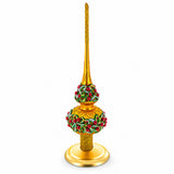 Upright Gold Metal Christmas Tree Topper Finial Stand Display Stand 7.2 Inches (Poland)