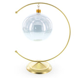 Crescent Moon Gold Metal Ornament Display Stand 8.8 Inches (Poland)