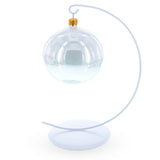 Solid Round Base White Painted Metal Ornament Display Stand 7.8 Inches (Poland)