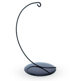 Solid Round Base Black Painted Metal Ornament Display Stand 7.8 Inches (Poland)