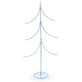 6-Arm Tiered Tree Silver Metal Ornament Display Stand 14 Inches (Poland)