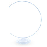 Crescent Moon Twisted White Painted Metal Ornament Display Stand 9 Inches (Poland)