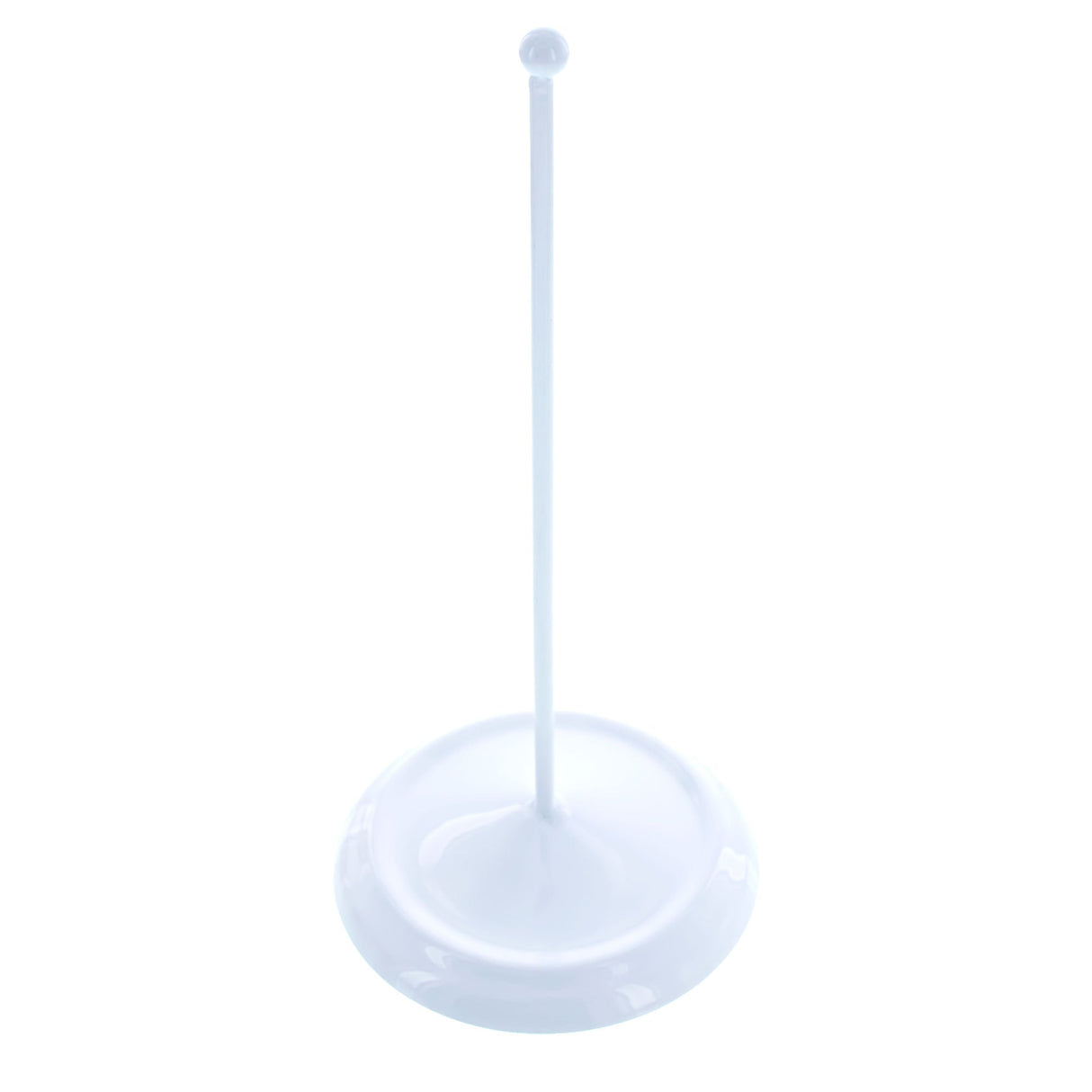 Upright White Metal Christmas Tree Topper Finial Stand Display Stand 7.2 Inches (Poland)