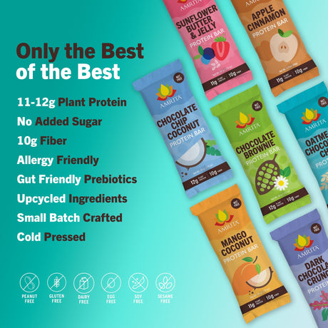 Paquete variado de barritas con alto contenido de proteínas