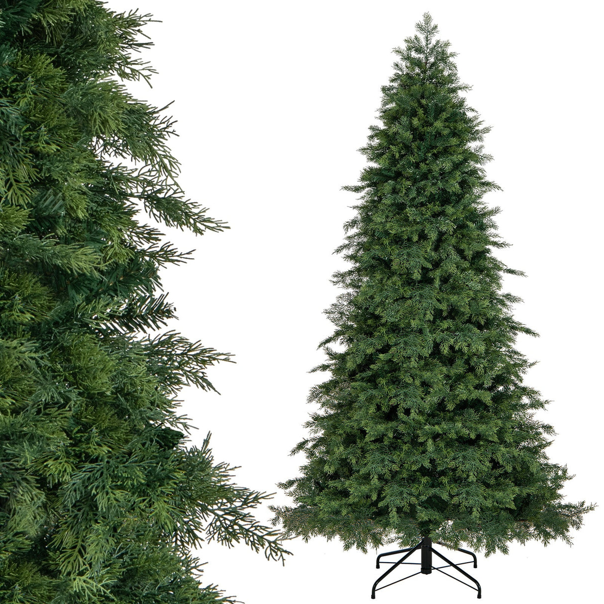 Árbol de Navidad Artificial Verde, con Bisagras, con 721/1019 Puntas de Ramas Abundantes