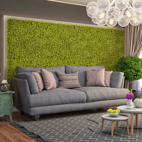 12 paneles de pared de césped artificial de 20 x 20 pulgadas para jardín, patio o balcón