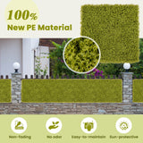 12 paneles de pared de césped artificial de 20 x 20 pulgadas para jardín, patio o balcón