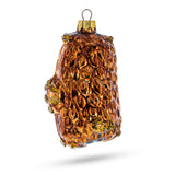 Wise Owl Playing Harmonica Glass Christmas Ornament